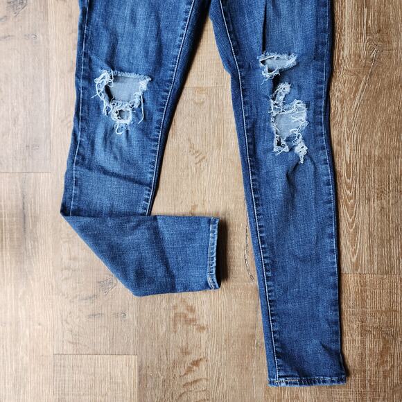 Levi Strauss Distressed 711 Mid-Wash Skinny Jeans | Women's W28 L30 - Picture 3 of 11